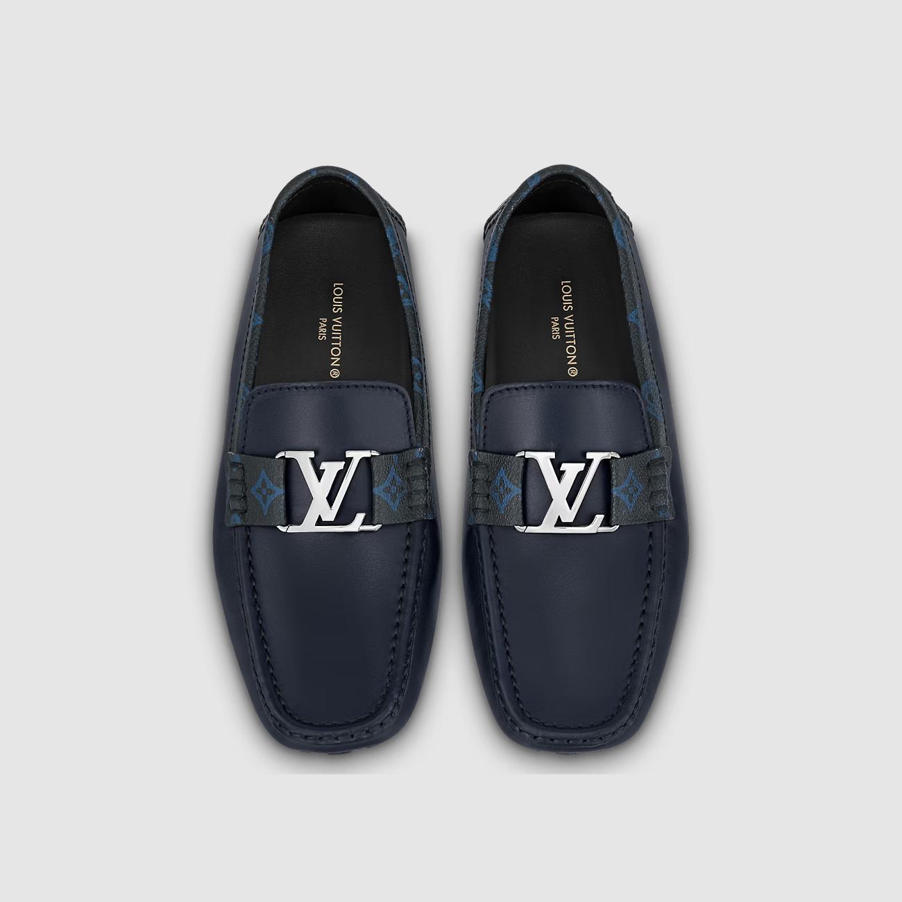 Giày Louis Vuitton Monte Carlo Moccasin Nam Xanh Đen